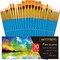 30 Pieces Paint Brushes for Acrylic Painting, Oil Watercolor Acrylic Paint Brush, Artist Paintbrushes for Body Face Rock Canvas, Kids Adult Drawing Arts Crafts Supplies, Blue